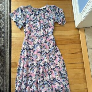Astr Pastel Floral Sundress in Pink, Blue & Green